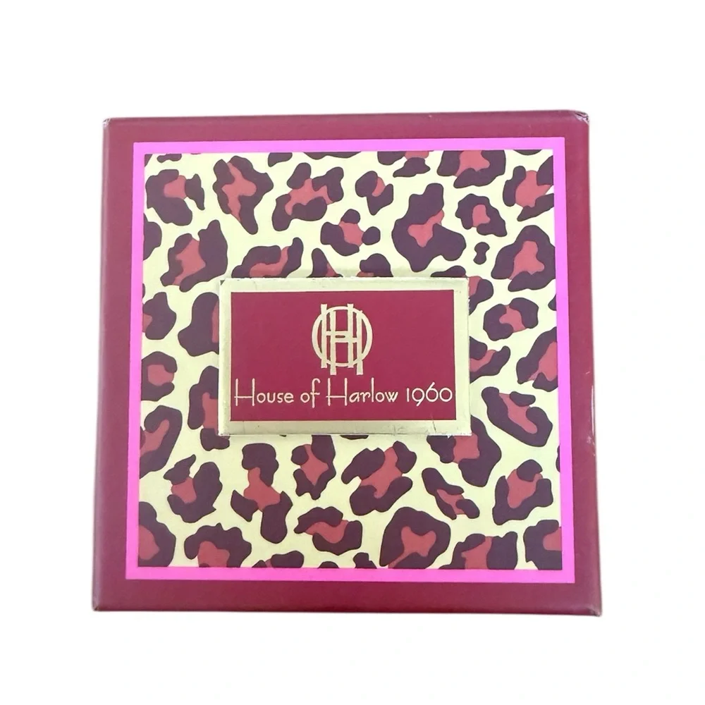 House of Harlow 1960 Gold and Coral Agate Earrings - Picture 3 of 4